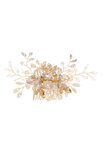 Blume Kristall Perle Strass Hochzeit Haarspange